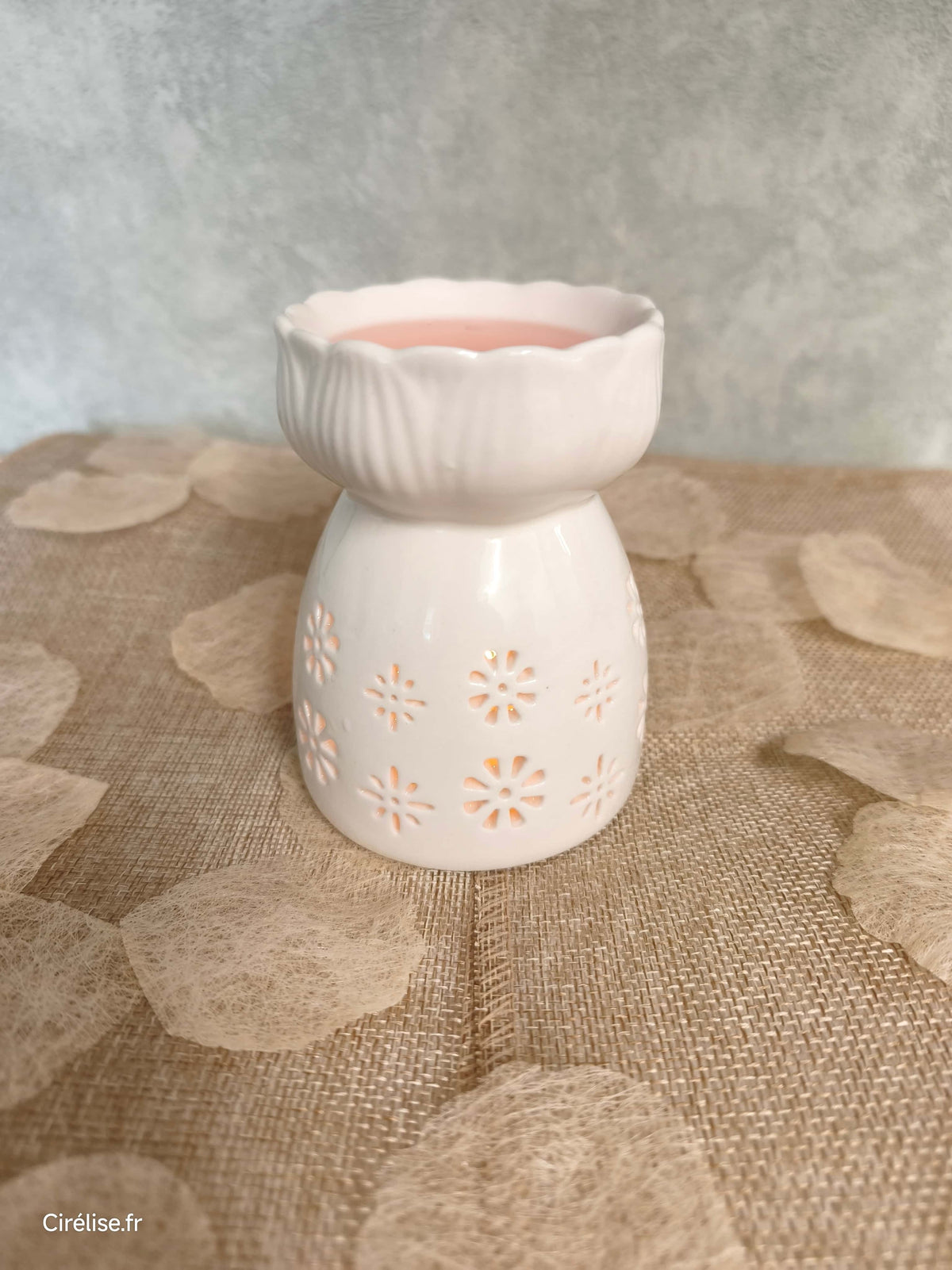 KAOLIN — Brûleur de parfum Lotus en céramique