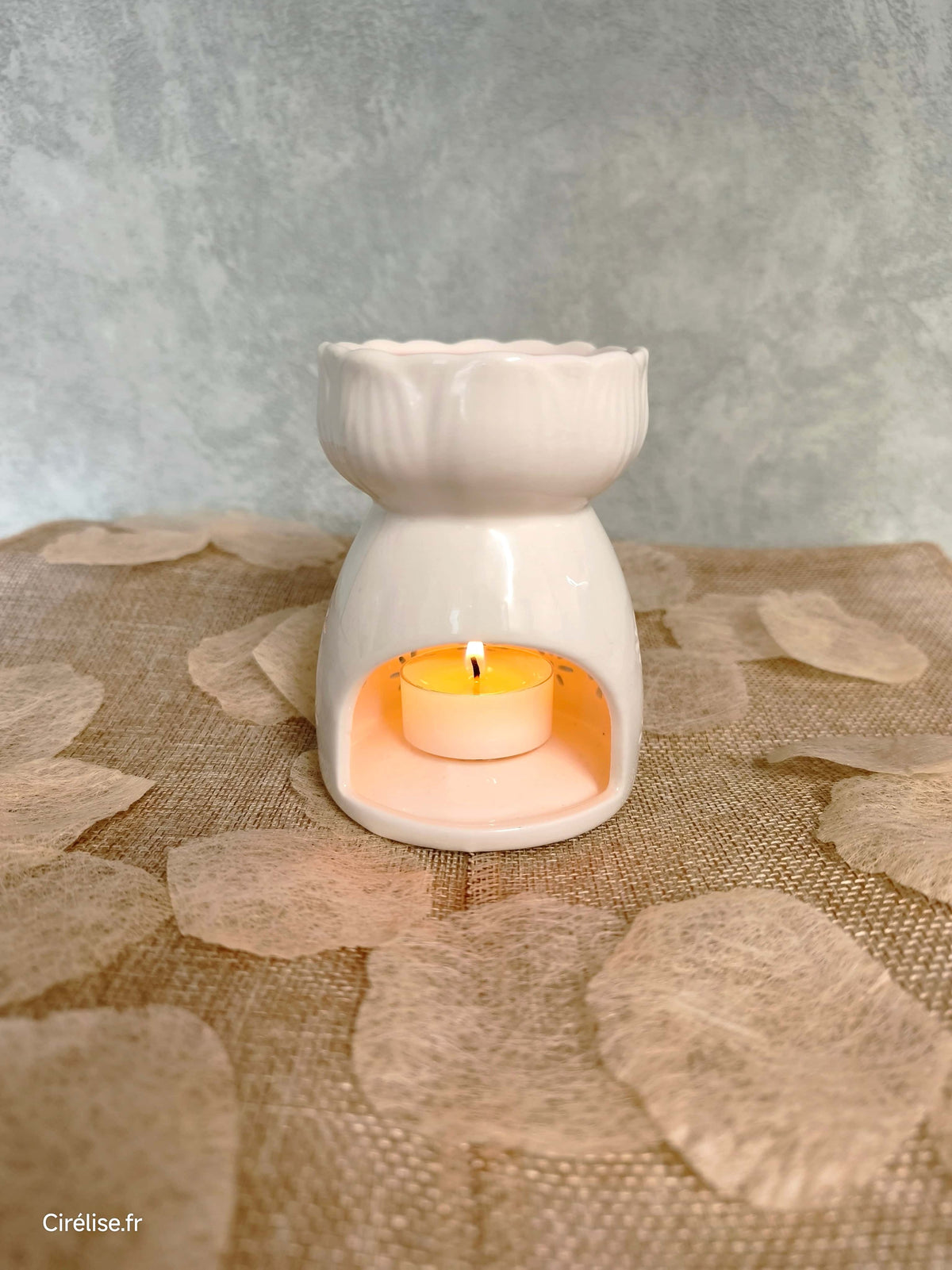 KAOLIN — Brûleur de parfum Lotus en céramique