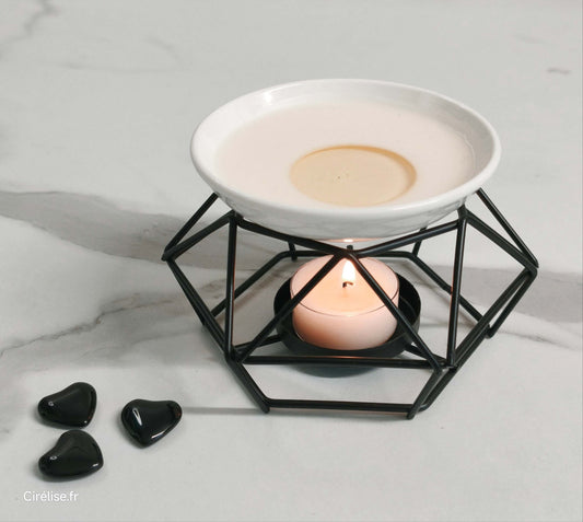 ARCHI — Brûleur de parfum design en métal noir | Cirélise